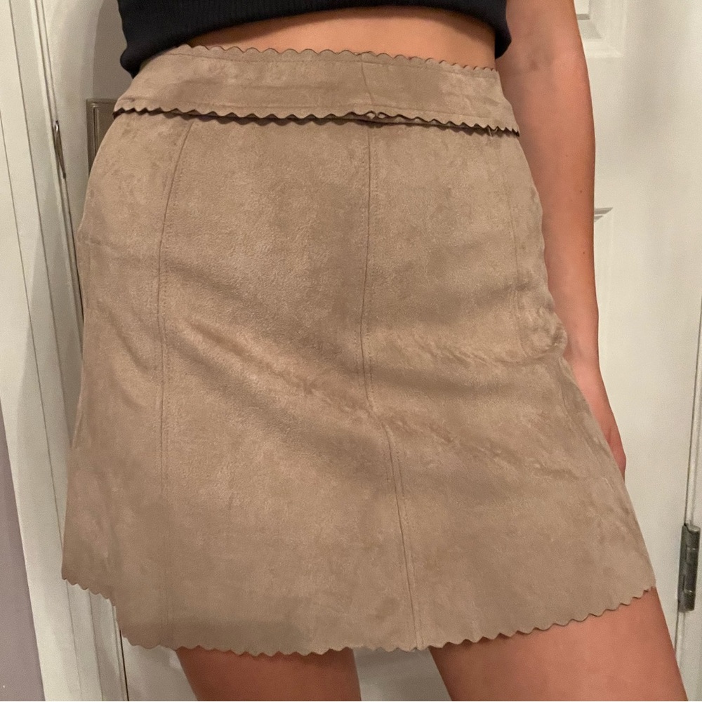 Altar’d State tan mini skirt XS